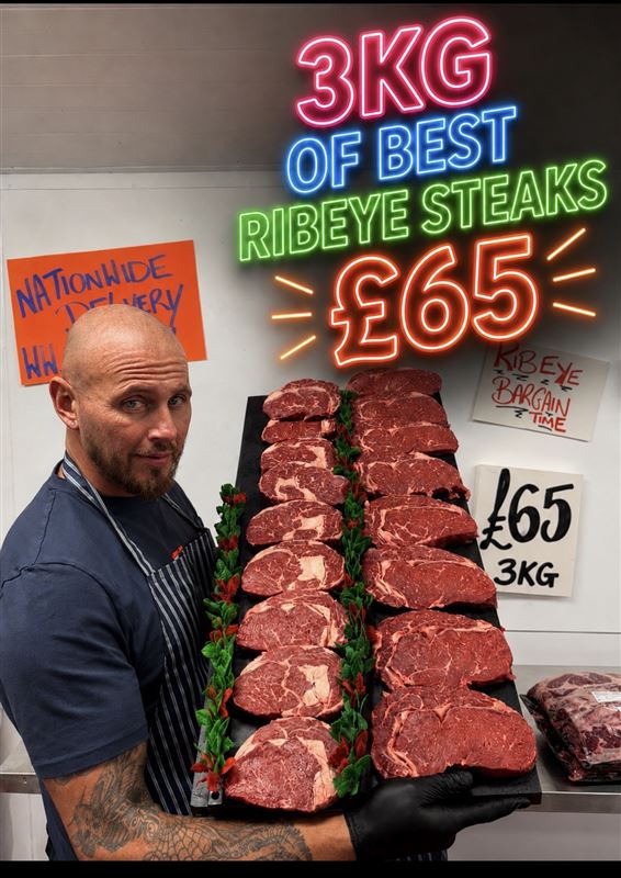 3kg of fresh ribeyes   