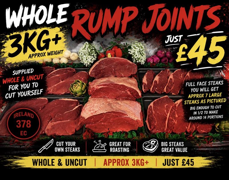 3kg WHOLE rump joint 