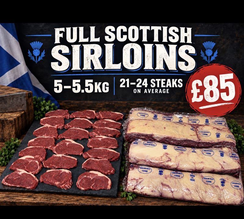 5-5.5kg full Scottish sirloins 