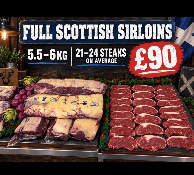 5.5kg-6kg full Scottish sirloins 
